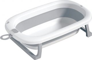 Bebies First Baby badje Opvouwbaar - Grijs & Wit