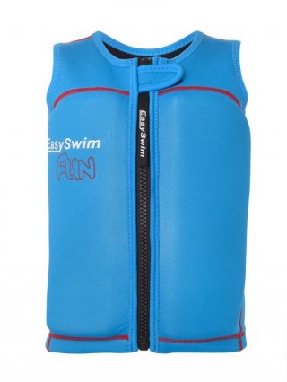 EasySwim Fun - Zwemvest/Drijfvest kind - Blauw - Maat M : 17-23 kg - UPF50+ Zonbescherming – Drijfpak/Drijfhulpmiddel