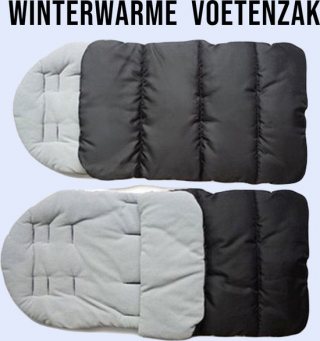 Allernieuwste.nl® Winterwarme Voetenzak voor Buggy en Kinderwagen - Universele Slaapzak Grijs/Zwart