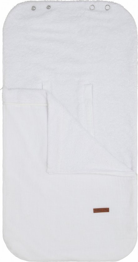 Baby's Only Zomer voetenzak 0+ autostoel Breeze - Wit - 100% katoen - Geschikt voor drie- en vijfpuntsgordel