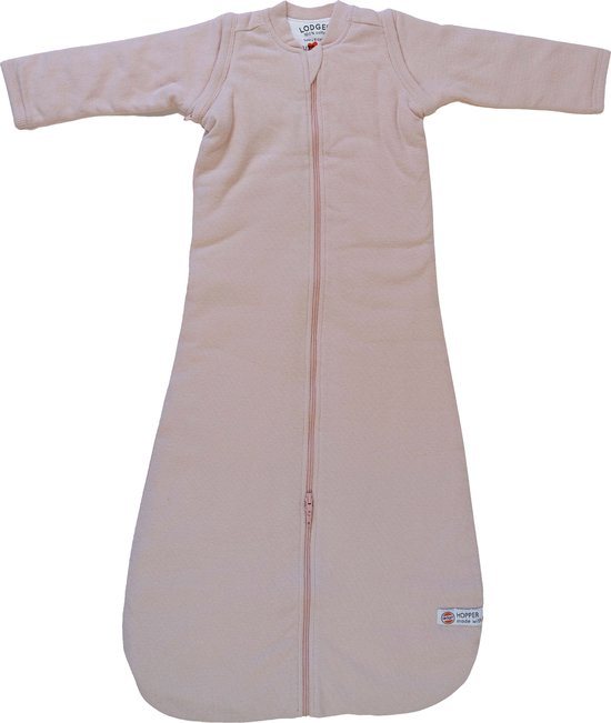 Lodger Hopper - Baby Slaapzak Winter met afritsbare mouwen - 80cm - 3.3 TOG - Autostoel - Roze - Winterslaapzak