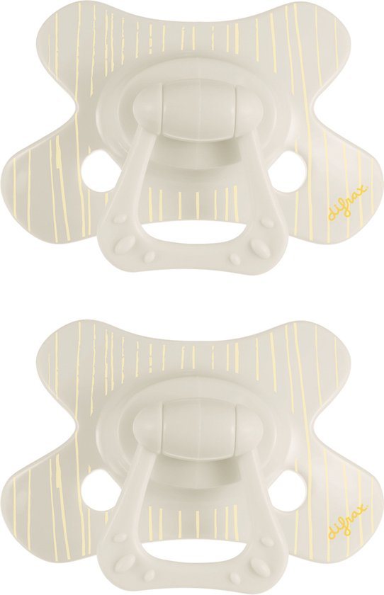 Difrax Natural Fopspeen - 6 tot 12 Maanden - Witte - 2 Stuks