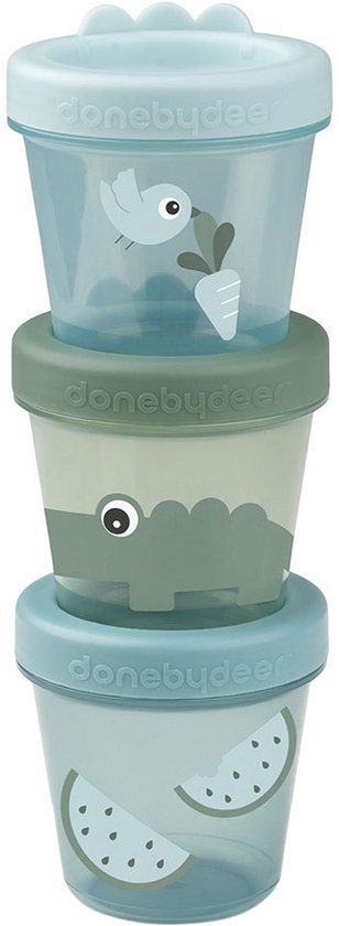 Done By Deer Croco Bewaarbakjes - 3 Stuks - Green