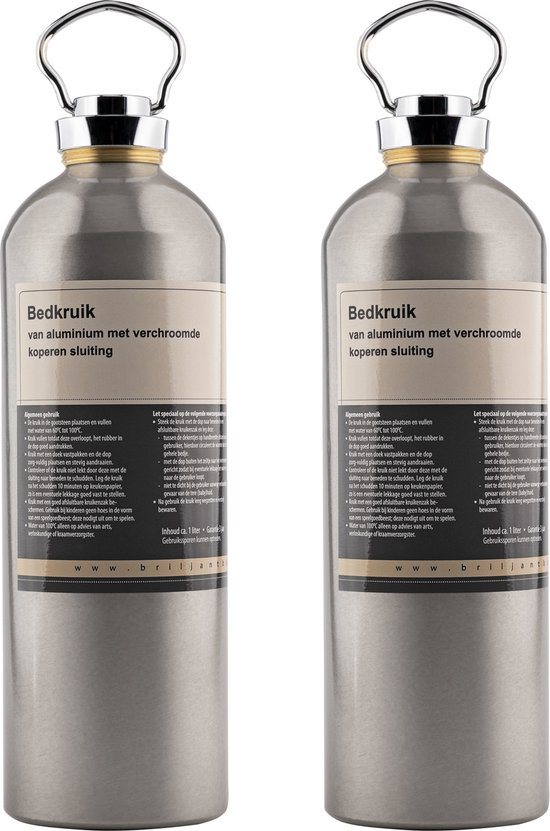 Briljant Baby Kruik Aluminium - 2 Pack - Warmwaterkruik - Babykruik