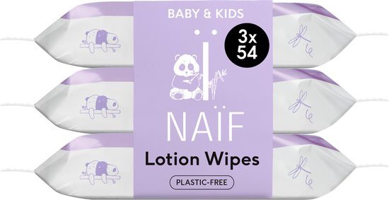 Naïf Plasticvrije Lotion Billendoekjes (3 pack)