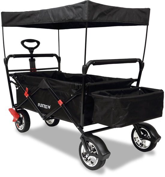 Kinderwagen - Zwart - FUXTEC City Cruiser - opvouwbare belasting 75 kg