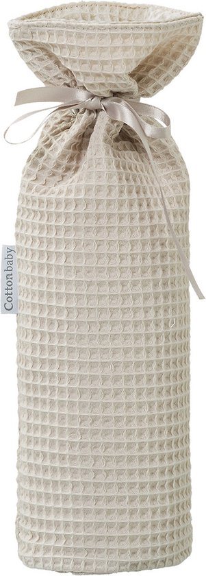 Cottonbaby kruikzak - wafel - zand - voor rond warmwaterkruik - 1 liter