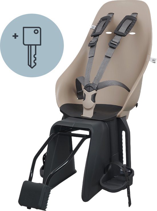 Urban Iki Fietsstoeltje Achter Ta–ke Framemontage - Inaho Beige/ Bincho Black