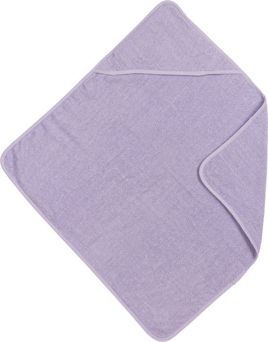 Meyco Baby Uni badcape - badstof - soft lilac - 75x75cm