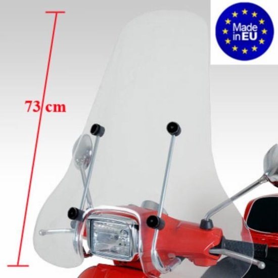 DMP Windscherm hoog - Vespa S - helder - inclusief bevestiging set