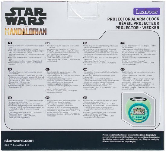 Star Wars Projectiewekker met Timer & 3 Kleuren
