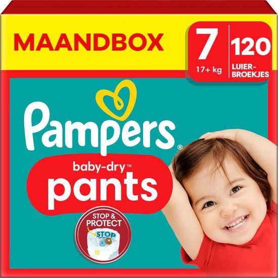 Pampers - Baby Dry Pants - Maat 7 - Maandbox - 120 stuks - 17+KG