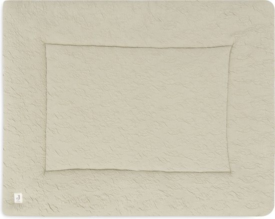 Jollein - Boxkleed 75x95cm - Speelkleed Baby - Soft Waves - Olive Green