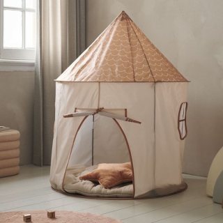 Petite Amélie Speeltent Beige & Bruin - Knus Speelhuisje voor Kleine Dromers - Kindertent met Bodem - Snel Opzetten & Opbergen via Pop-up Mechanisme