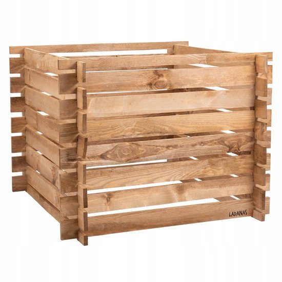 Houten Compostbak 640L – Eenvoudig te Monteren Compostvat voor Tuin