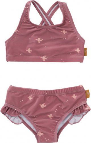 Fresk UV Bikini voor Meisjes 62 -Zwemkleding met UV-bescherming UPF 50 - Sneldrogend - Tweedelig Zwempak - Bikiniset Meisjes - Paars - Swallow
