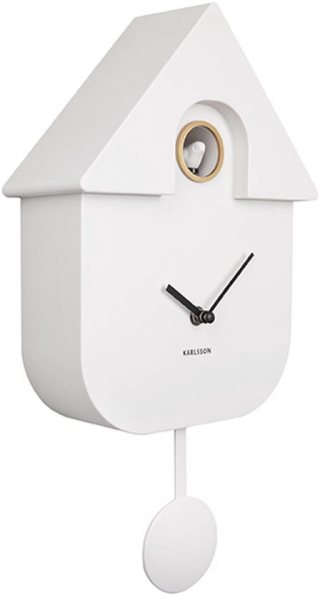 Karlsson Koekoeksklok Modern Cuckoo ABS - Wit - 41x8,5x21,5cm - Scandinavisch