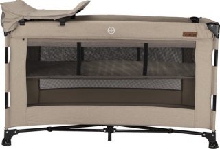 Novi Baby Nora Luxe Campingbed - Beige/Zwart - reisbed - Inclusief transporttas - Inclusief verschoonblad -Inclusief bodemverhoger