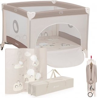 Lionelo Bonnie Kinderbox - Kinderbed - tot 15 kg -Zijwanden van luchtige gaas - Ruime speelruimte - Systeem voor snel in- en opvouwen - Meegeleverde draagtas