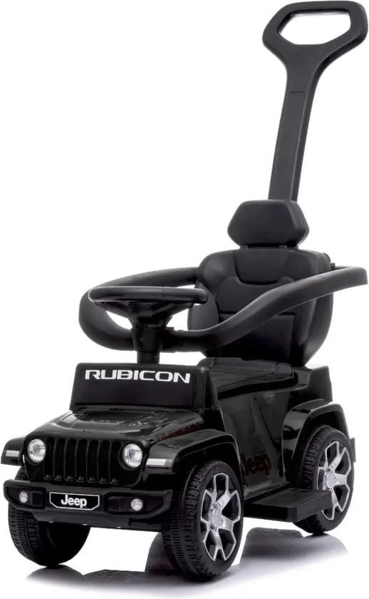 Jeep Wrangler 2-in-1 Loopauto - met MP3-speler - tot 3 jaar - Zwart