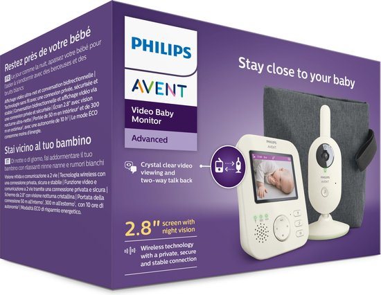 Philips Avent - Video babyfoon - Wit - Babyfoon met camera - SCD882/26