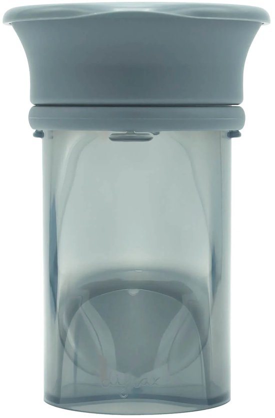 Difrax 360°beker Drinkbeker - 250 ml - 9+ Maanden - Grijs - 1 stuk