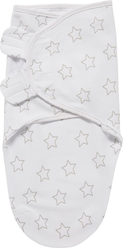 Meyco Baby Stars swaddlemeyco inbakerdoek - grey - 4-6 maanden - 1.0 TOG