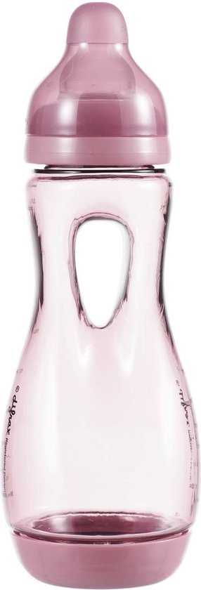 Difrax Handgreep S-babyfles - 240 ml - Roze - 1 Stuk