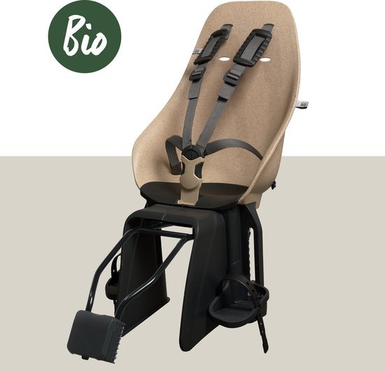 Urban Iki Bio Fietsstoeltje Achter - Framebevestiging - Beige/zwart
