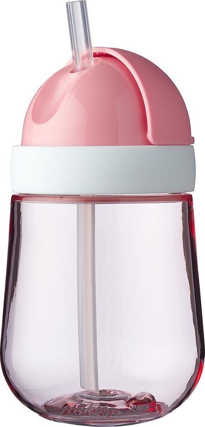 Mepal Mio rietjesbeker – 300 ml – Makkelijk vast te houden – Kinderservies – Deep pink