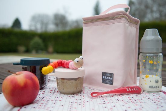 Béaba Box 2 Servings Glass 150ml Pink, 250ml Dark Blue