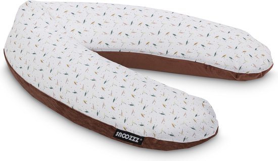 Snoozzz Voedingskussenhoes - Hoes voor voedingskussen zwangerschapskussen - 185 cm - zachte velvet met katoen - Duvia
