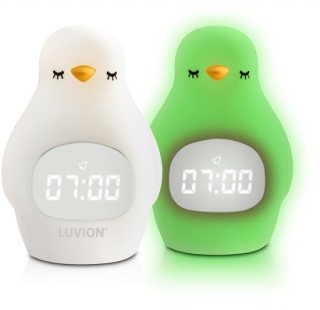 LUVION® Pinguïn Slaaptrainer - Kinderwekker - Slaapwekker - Met nachtlamp functie en wekker timer - Slaaphulp voor kinderen vanaf de peuter leeftijd - Ook leuk als nachtlampje voor baby's