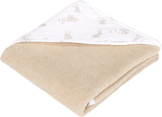 Badcape hydrofiel Baby Bunny - 75x75 cm