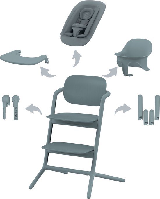 Cybex Lemo - Kinderstoel - 4 in 1 Set - Stone Blue