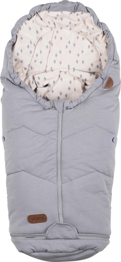 Voksi Move Light voetenzak - Voetenzak autostoel baby - Zomer voetenzak - Voetenzak universeel -Grey Crystals