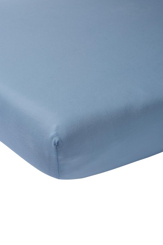Meyco jersey hoeslaken - 60x120 cm - jeans