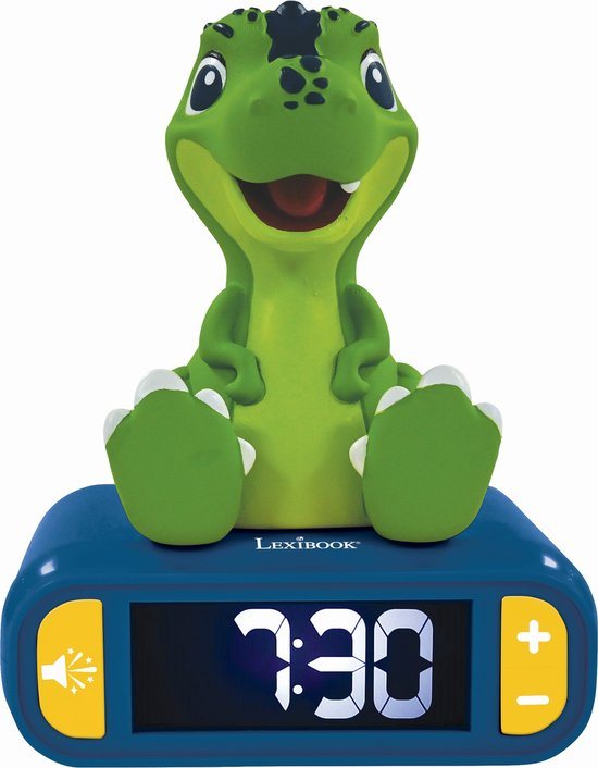 Dinosaurus 3D Nachtlamp-Wekker met Geluidseffecten