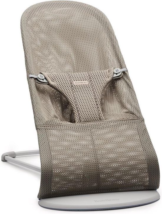 BabyBjörn Wipstoel Bliss - Mesh - Grijs-beige - Ergonomisch - Verstelbaar - Inklapbaar