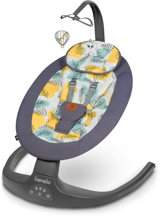Lionelo Ralf - Babyschommel Premium - 2in1 - 5 automatische schommelsnelheden - 0 tot 9kg