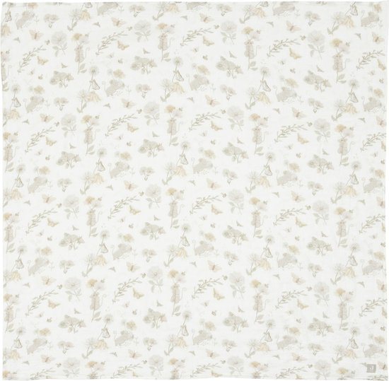 Jollein - Hydrofiele Doek Large 115x115cm - Inbakerdoek, Spuugdoekjes, Baby Doeken - Zacht Katoen - Dreamy Mouse