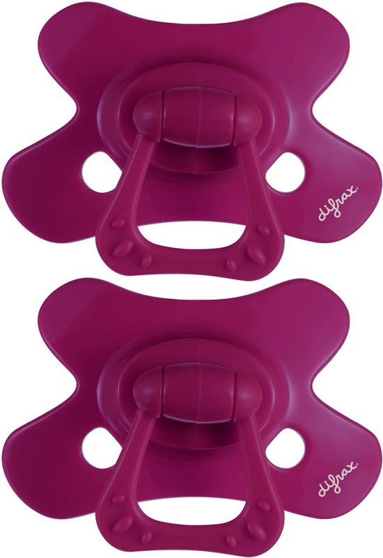 Difrax Natural Fopspeen - 18+ Maanden - Donkerpaars - 2 Stuks