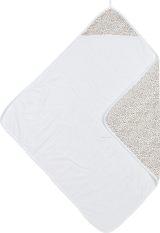 Meyco Baby Cheetah badcape - taupe - 90x90cm