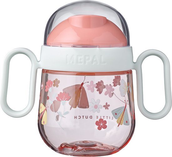 Mepal Mio antilekbeker 2.0 Little Dutch - 200 ml - Makkelijk vast te houden - Kinderservies - Flowers & Butterflies