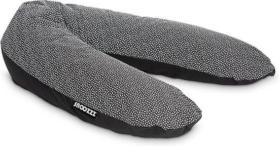 Snoozzz Zwangerschapskussen Zijslaapkussen Lichaamskussen Premium kwaliteit - 185 cm - microparel vulling - luxe draagtas - Zwart - Stilles