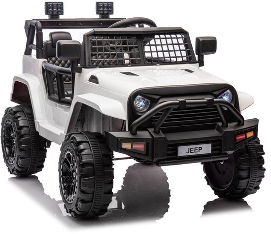 FINOOS JEEP - Elektrische Kinderauto 12V Met Afstandsbediening - Wit