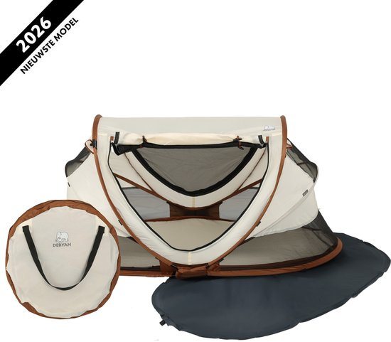 Deryan Peuter Luxe Campingbedje – Inclusief zelfopblaasbare matras - Sand