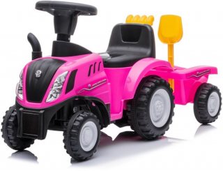 New Holland T7 Loopauto - Tractor met Aanhanger - tot 3 jaar - Roze