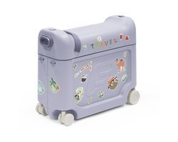 Stokke JetKids BedBox, Arctic Blue - Rijdbare koffer voor kinderen van 2-7 jaar (tot 35 kg) - Kan worden omgebouwd tot bed - Inclusief matras, decoratieve stickers en verstelbare draagriem
