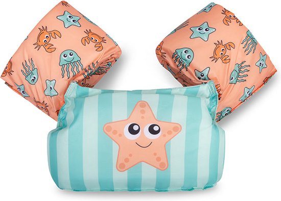 Swim Essentials - Puddle Jumper Zwemvest - Roze/Blauw Zeedieren - 2-6 jaar - 15-30 kg